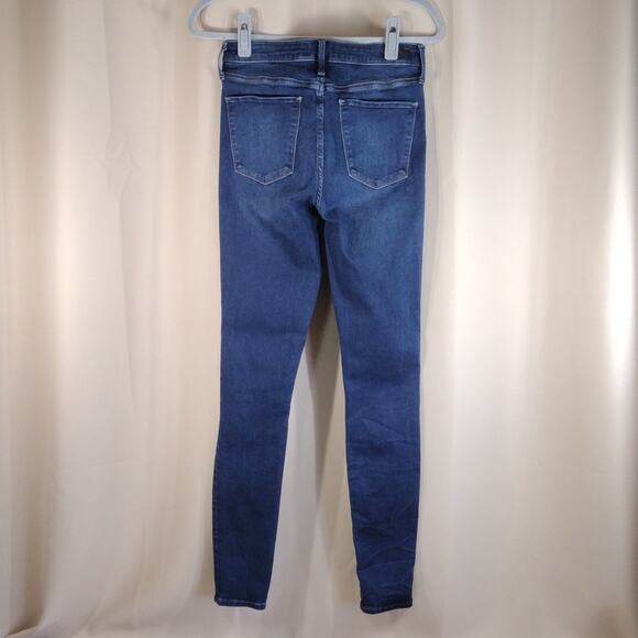 Abercrombie & Fitch Simone Skinny High Rise Distressed Blue Women's Jeans - Picture 2 of 8